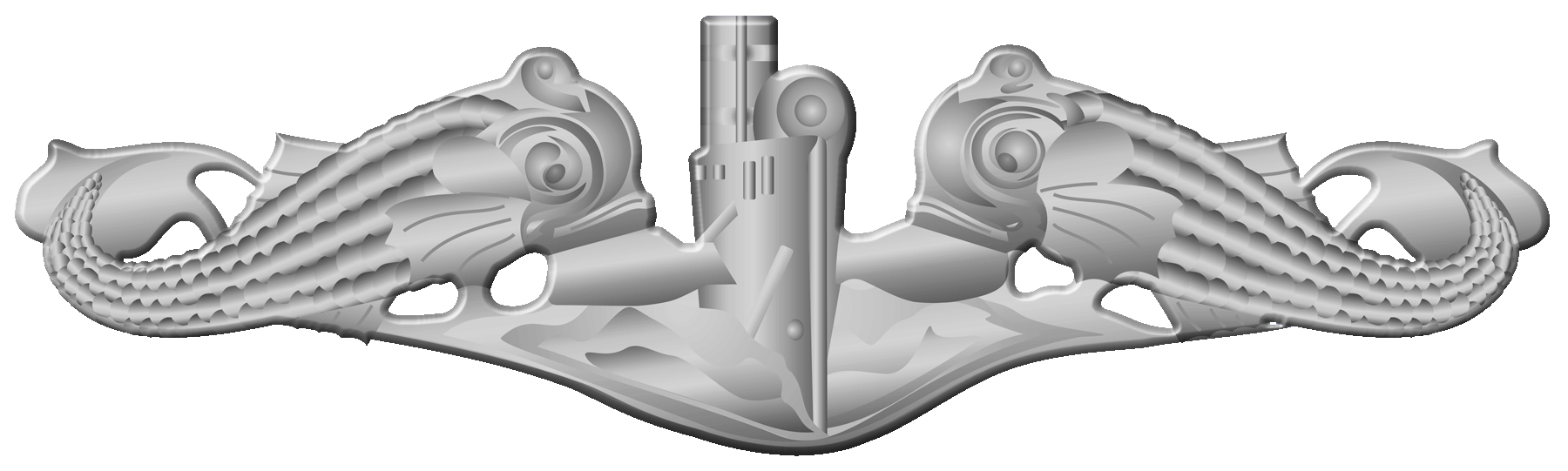 U.S. Navy Enlisted Submarine Warfare Insignia (Silver Dolphins)